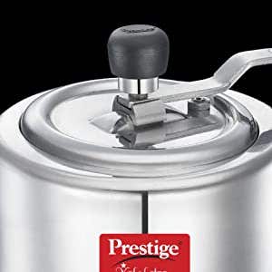 Prestige Svachh, 10729, 2 L, Straight Wall Aluminium Pressure Cooker, with deep lid for Spillage Control