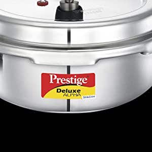 Prestige Svachh, 20256, 4 L, Senior Pressure Pan, with Deep Lid for Spillage Control, Outer Lid Stainless Steel, Silver