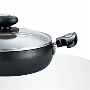 Prestige Aluminium Hard Anodised Cookware Saute Pan, 24 cm, Black