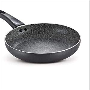 Prestige Aluminium Omega Deluxe Granite Fry Pan, 24 cm, Black