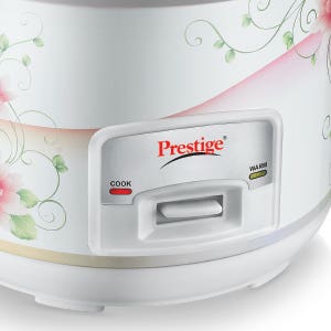 Prestige Delight 650 Watts Electric Rice Cooker, with Detachable Power Cord, PRCK 1.8 L, White, Small